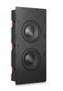 Встраиваемый пассивный сабвуфер M&K Sound IW28S в закрытом корпусе. Металлический прямоугольный гриль под покраску. Цвет: Белый.