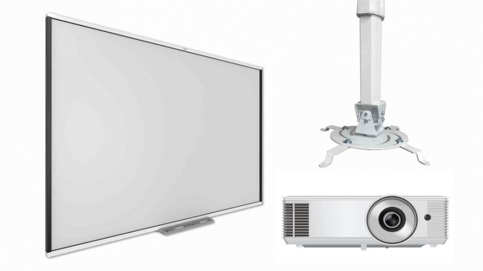 Интерактивная доска SBM787V с проектором EXD203STW и креплением DSM ...