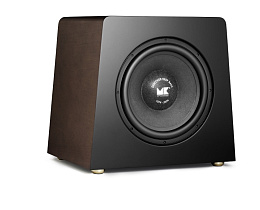 Активный сабвуфер M&K Sound V12+ Anniversary Volkswoofer. Цвет: Матовый черный/шпон дерева