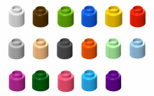 Элемент конструктора одиночный цветной Ботзис (Botzees Color Blocks) 15 (оранжевый)