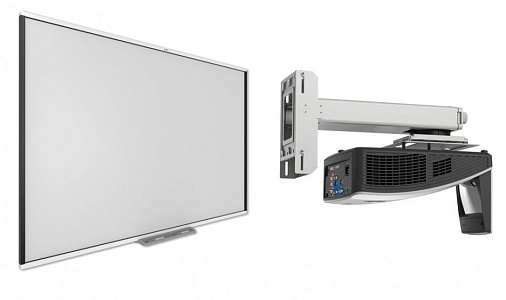  Интерактивная доска SMART SBM777V с короткофокусным проектором Exell EXD203STW и креплением Digis DSM-14kw