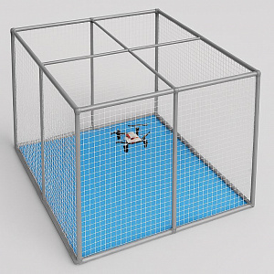 Полетная зона 5х3х3м. (ДхШхВ) с амортизирующим покрытием