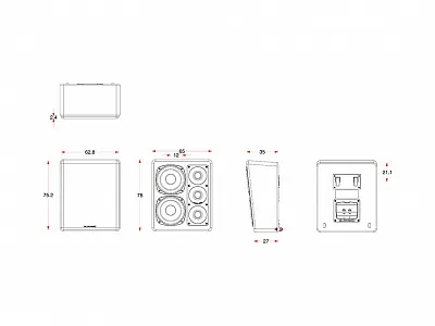 Настенные акустические системы M&K Sound MP150II. Правый/Центр. Цвет: Матовый белый [White Satin/White Cloth ]