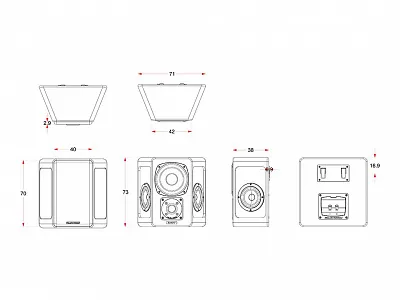 Трипольные акустические системы M&K Sound S150T.  Цвет: Белый [White Satin/White Cloth]
