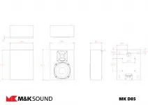 Настенная акустическая система M&K Sound D85. Цвет: Матовый серый [Grey Satin/Grey Cloth]